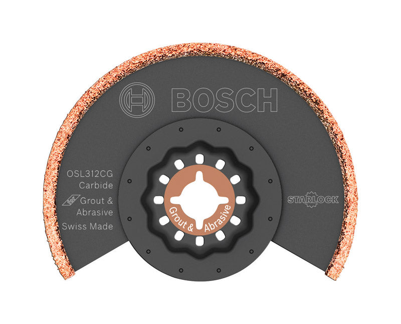 Bosch StarLock 3-1/2 in. X 4 in. L Carbide Grit Grout Blade 1 pk