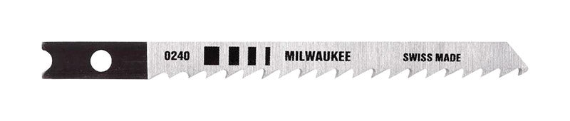 Milwaukee 3-1/8 in. High Carbon Steel U-Shank Wood cutting Jig Saw Blade 8 TPI 5 pk