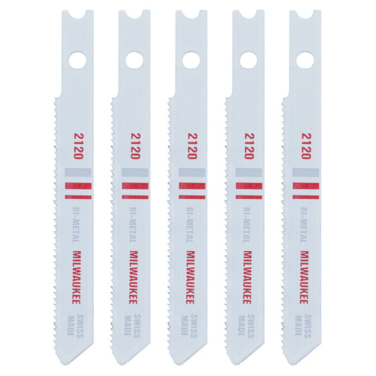 Milwaukee 2-3/4 in. Bi-Metal U-Shank Metal cutting Jig Saw Blade 18 TPI 5 pk