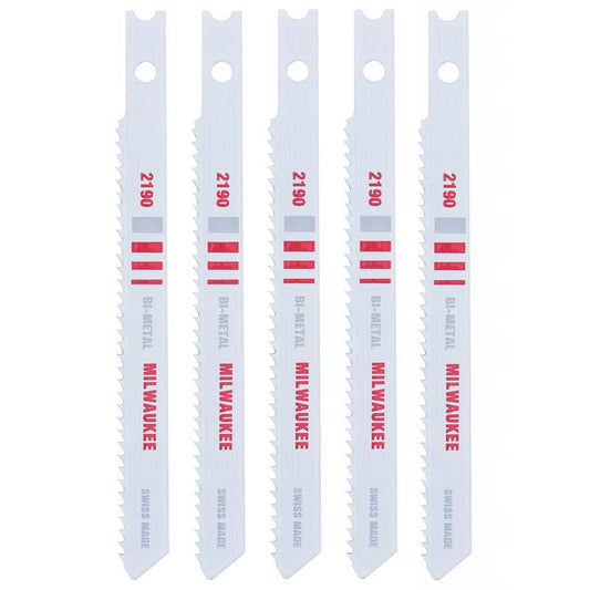 Milwaukee 3-5/8 in. Bi-Metal U-Shank Metal cutting Jig Saw Blade 14 TPI 5 pk