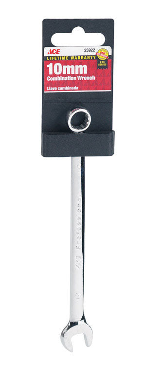 Ace Pro Series 10 mm X 10 mm Metric Combination Wrench 6.2 in. L 1 pc