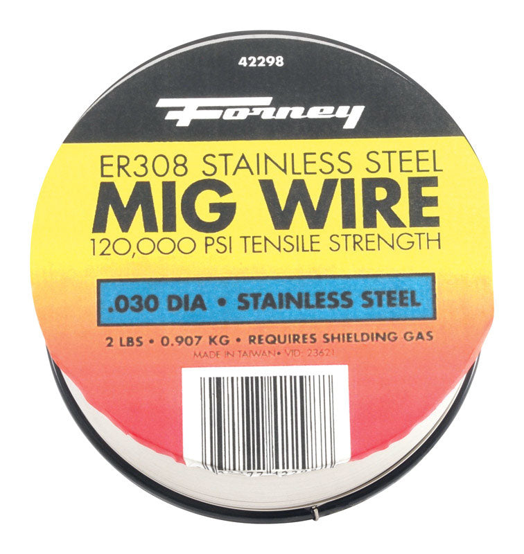 Forney 0.03 in. Stainless Steel MIG Welding Wire 120000 psi 2 lb
