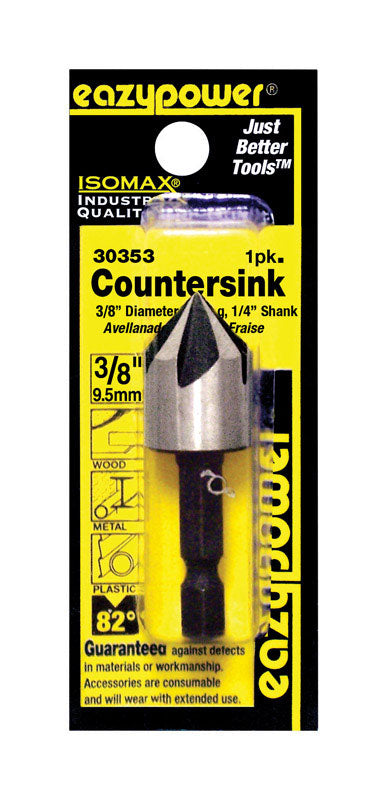 Eazypower Isomax 3/8 in. X 3/8 inch  D Tool Steel Countersink Countersink Bit 1 pc