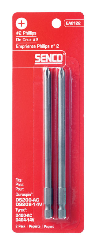 Senco Duraspin Phillips #2 X 5 in. L Driver Bit Steel 2 pk