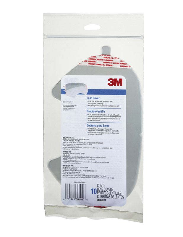 3M Face Shield Lens Cover Clear Lens 10 pc