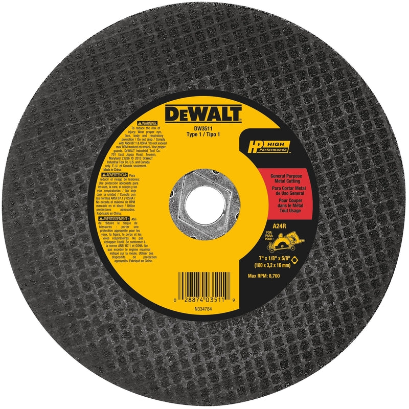 DeWalt High Performance 7 in. D X 5/8 in. Aluminum Oxide Metal Cutting Saw Blade 1 pc