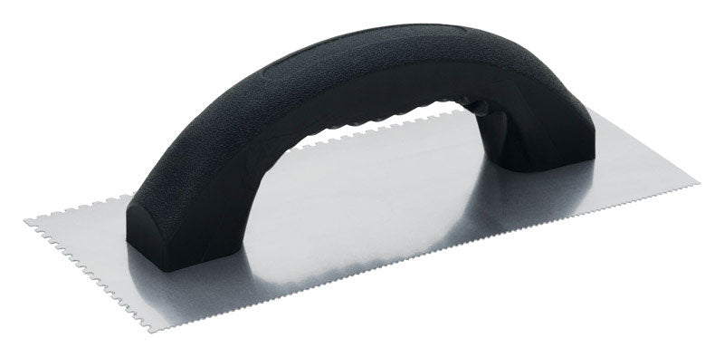 Hyde Economy 4-1/4 in. W X 9-1/4 in. L Silver Polypropylene/Steel U-Notch Trowel