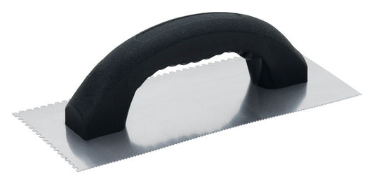 Hyde Economy 4-1/4 in. W X 9-1/4 in. L Silver Polypropylene/Steel U-Notch Trowel