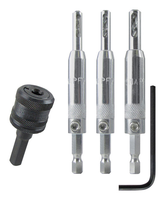 Make it Snappy 5/64 7/64 9/64 in. Steel Self-Centering Hinge Bit Set 3 pc