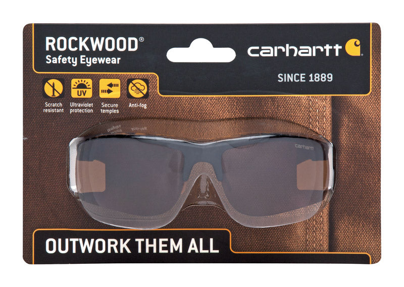 Carhartt Rockwood Anti-Fog Safety Glasses Sandstone Bronze Lens Black Frame 1 pc