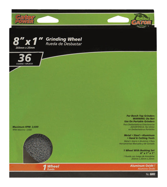 Gator 8 in. D X 1 in. Grinding Wheel