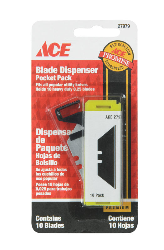 Ace Carbon Steel Heavy Duty Pocket Pack Blade Dispenser 10 pk