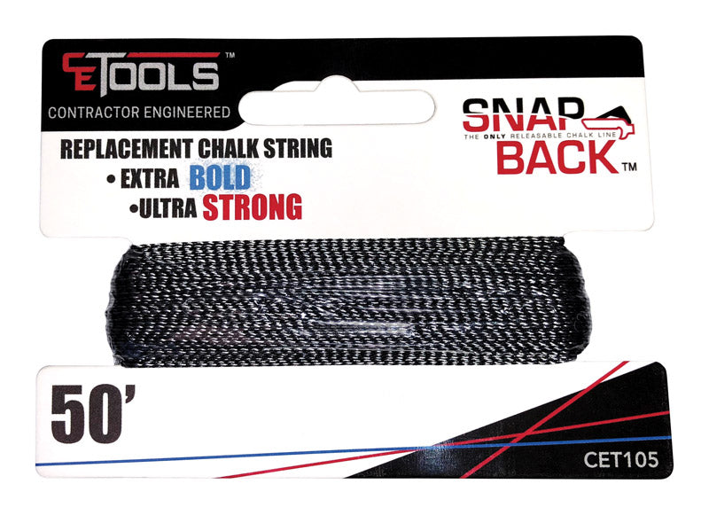 CE Tools SnapBack Braided Replacement Chalk String 50 ft.