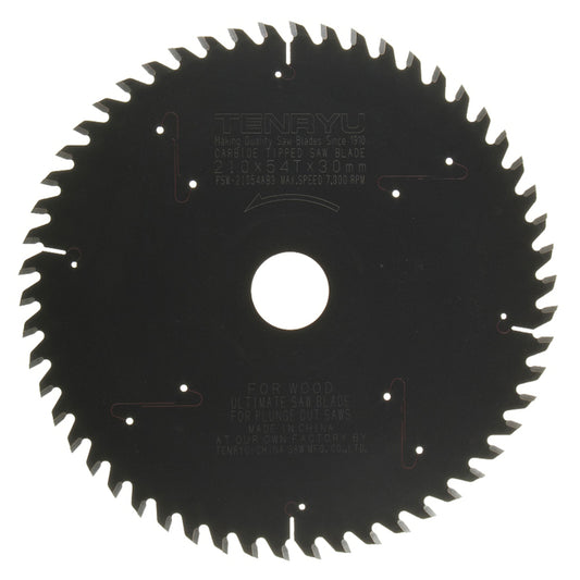 Tenryu 210 mm D X 30 mm Plunge Cut PTFE Coated Saw Blade 54 teeth 1 pc