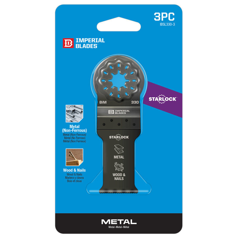 Imperial Blades Starlock 1-1/10 in. L Bi-Metal Oscillating Saw Blade 3 pk