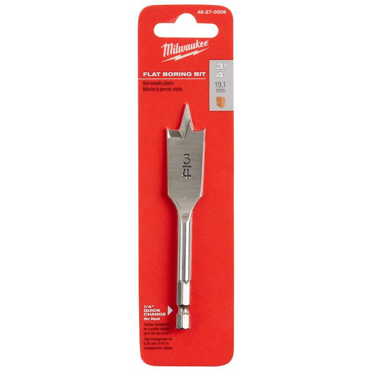 Milwaukee 4.5 in. L Carbon Steel Flat Boring Bit Hex Shank 1 pk