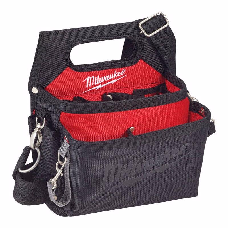 Milwaukee Ballistic Nylon Electrician's Pouch 15 pocket Black/Red 1 pc