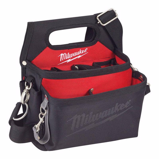 Milwaukee Ballistic Nylon Electrician's Pouch 15 pocket Black/Red 1 pc