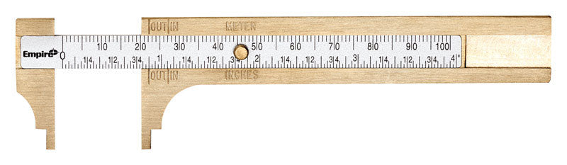 Empire 4-7/8 in. L X 11/16 in. W Pocket Caliper 4 in. White 1 pc