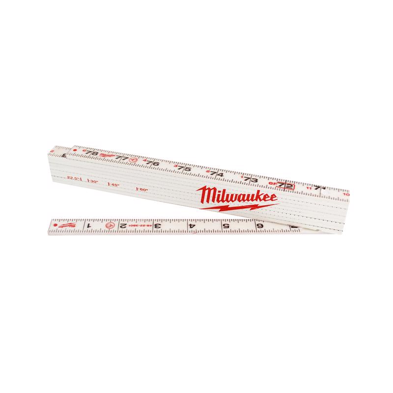 Milwaukee 78 in. L X 1-3/8 in. W Plastic Folding Rule SAE