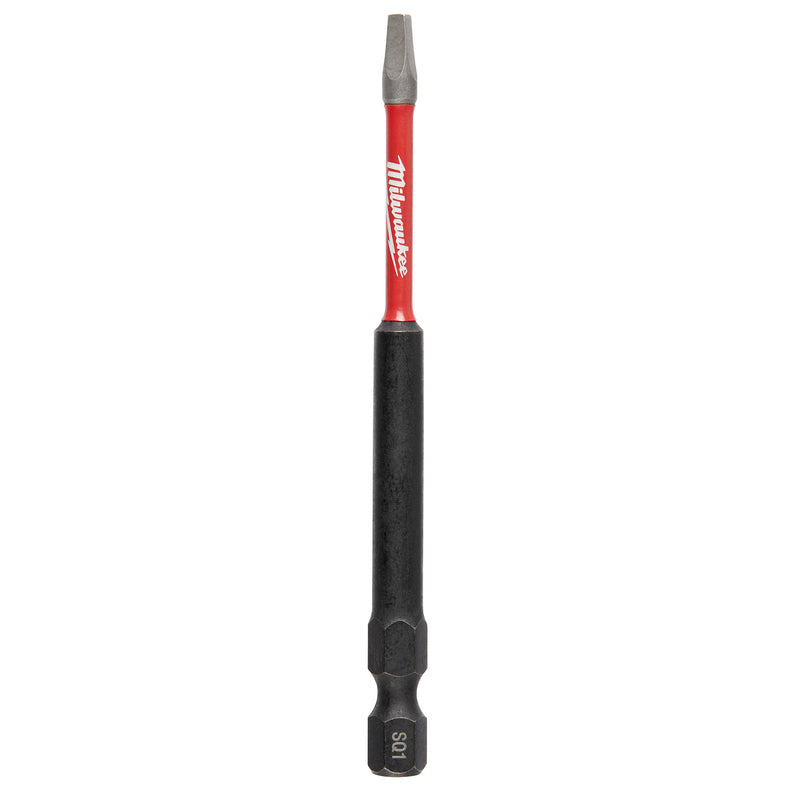 Milwaukee Shockwave Square Recess #1 X 3-1/2 in. L Impact Power Bit Steel 1 pc