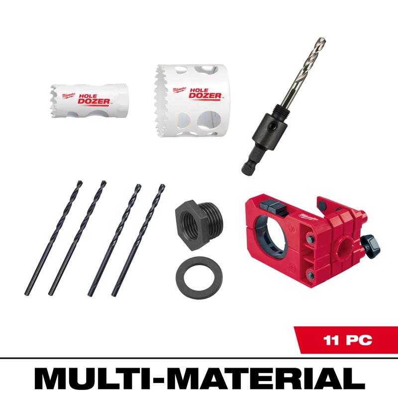 Milwaukee Hole Dozer Bi-Metal 4.8 in. L X 3/8 in. D Door Lock Installation Kit