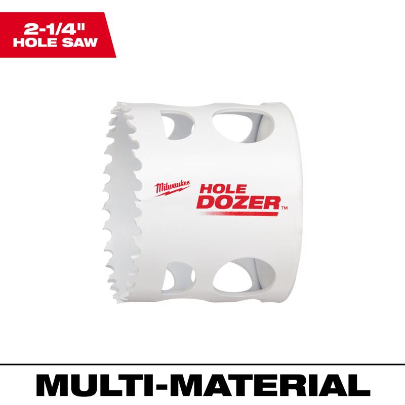 Milwaukee Hole Dozer 2-1/4 in. Bi-Metal 1.9 in. L X 1/4 in. D Hole Saw