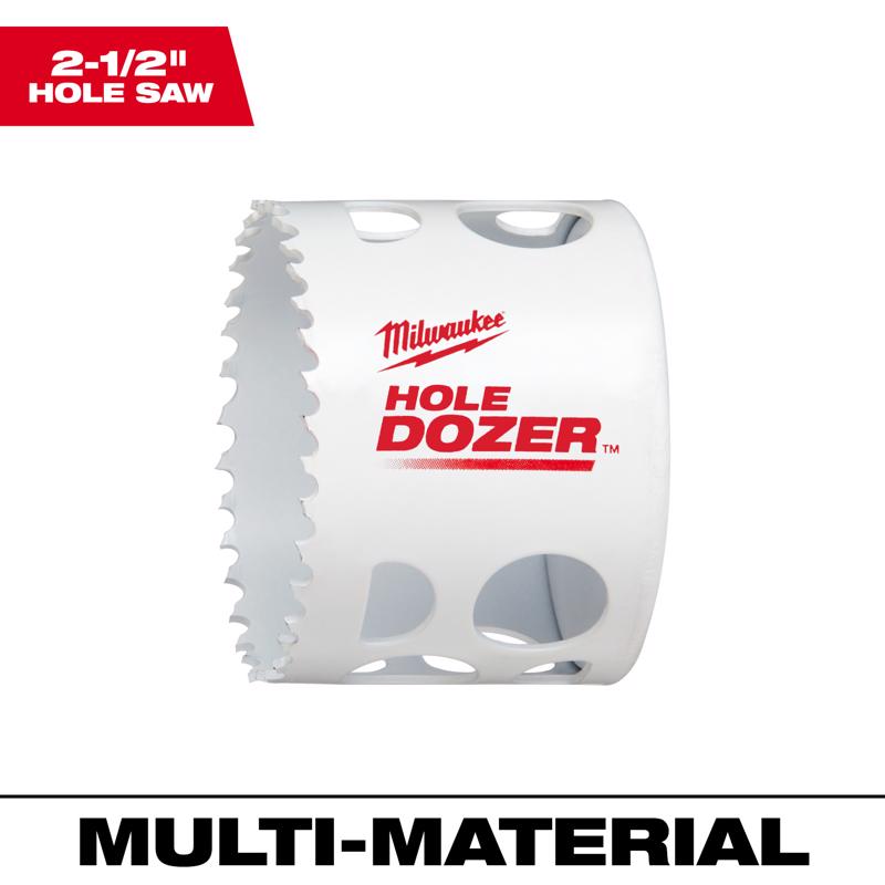 Milwaukee Hole Dozer 2-1/2 in. Bi-Metal 1.9 in. L X 1/4 in. D Hole Saw