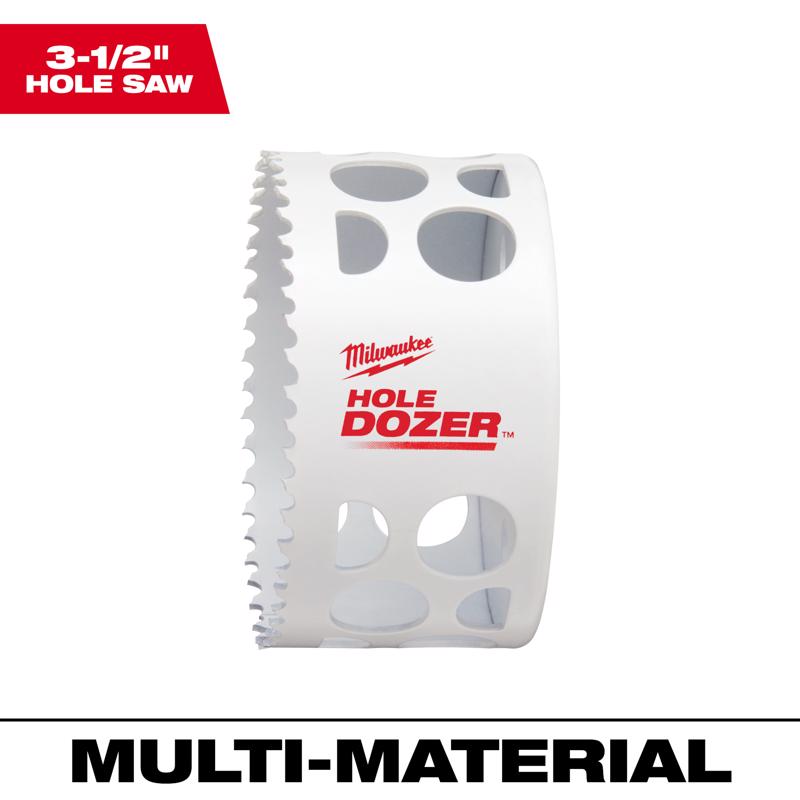 Milwaukee Hole Dozer 3-1/2 in. Bi-Metal 1.9 in. L X 1/4 in. D Hole Saw