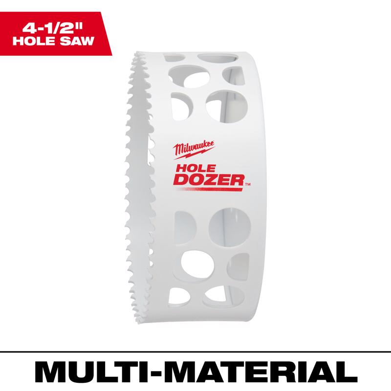 Milwaukee Hole Dozer 4-1/2 in. Bi-Metal 1.9 in. L X 1/4 in. D Hole Saw