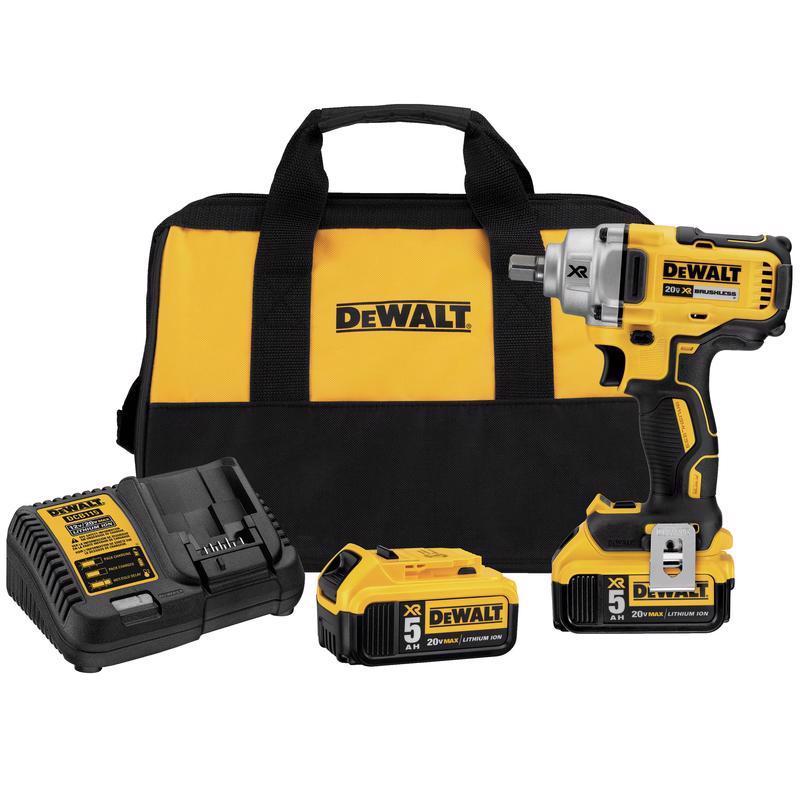 DeWalt 20V MAX 1/2 in. Cordless Brushless Impact Wrench Kit (Battery & Charger)