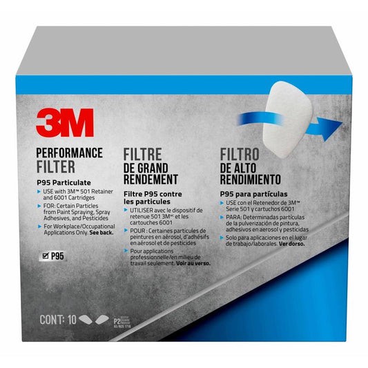 3M P95 Paint Spray and Pesticide Application Particulate Filter 5000/6000-Series White 1 pk