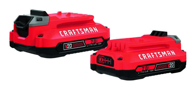 Craftsman V20 CMCB202-2 2 Ah Lithium-Ion Battery Pack 2 pc