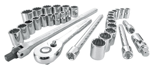 Craftsman 1/2 in. drive Metric and SAE 12 Point Mechanic's Tool Set 33 pc