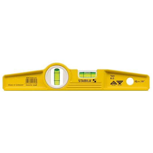 STABILA 10 in. Aluminum Type 81 S Torpedo Level 2 vial