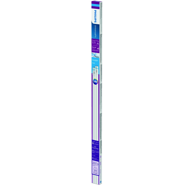 Philips UniversalFit Linear Daylight 48 in. Bi-Pin T8 LED Bulb 32 Watt Equivalence 2 pk