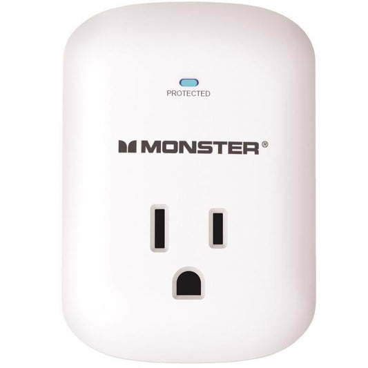 Monster Just Power It Up 0 ft. L 1 outlets Wall Tap Surge Protector White 1200 J
