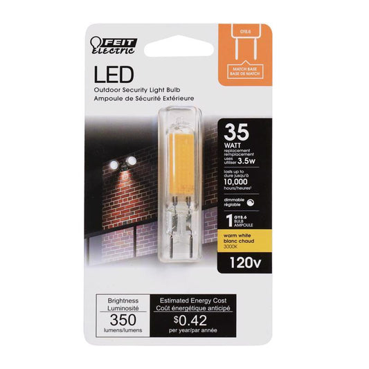 Feit T4 GY8.6 LED Bulb Bright White 35 Watt Equivalence 1 pk