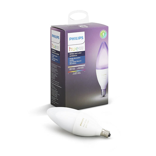 Philips  Hue  B39  E12 (Candelabra)  LED Smart Bulb  White and Color Ambiance  40 Watt Equivalence