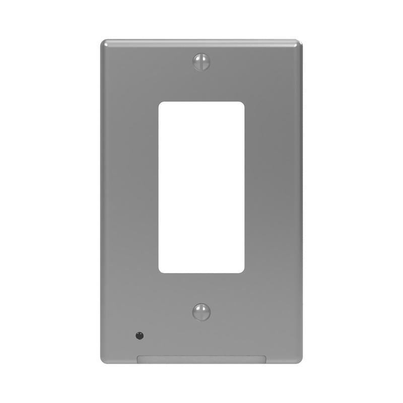 Westek LumiCover Satin Nickel 1 gang Plastic Decorator Nightlight Wall Plate 1 pk