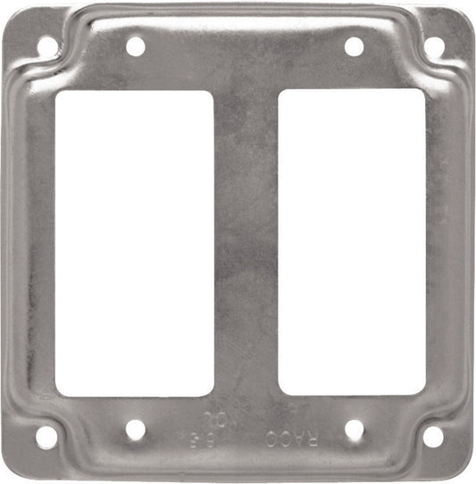 Raco Square Steel 2 gang 4 in. H X 4 in. W Box Cover