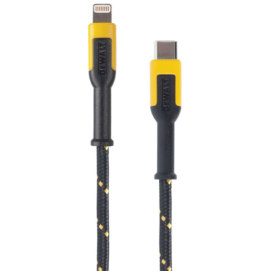 DeWalt Lightning to USB-C Cable 4 ft. Black/Yellow