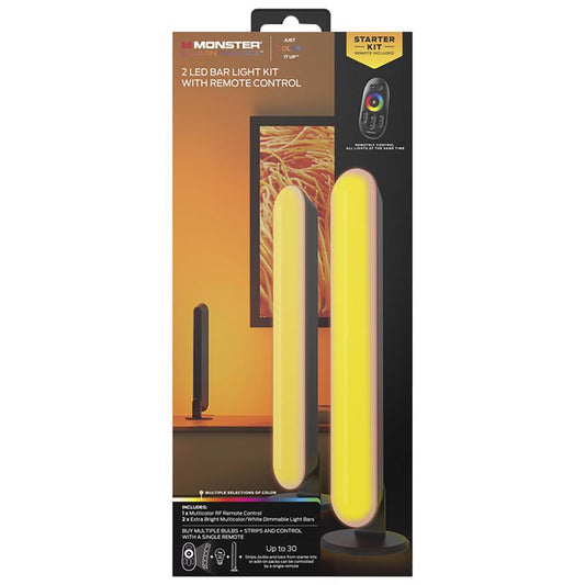 Monster Just Color It Up Illuminessence 0 in. L Black/Brown Plug-In LED Mood Light Bar Kit