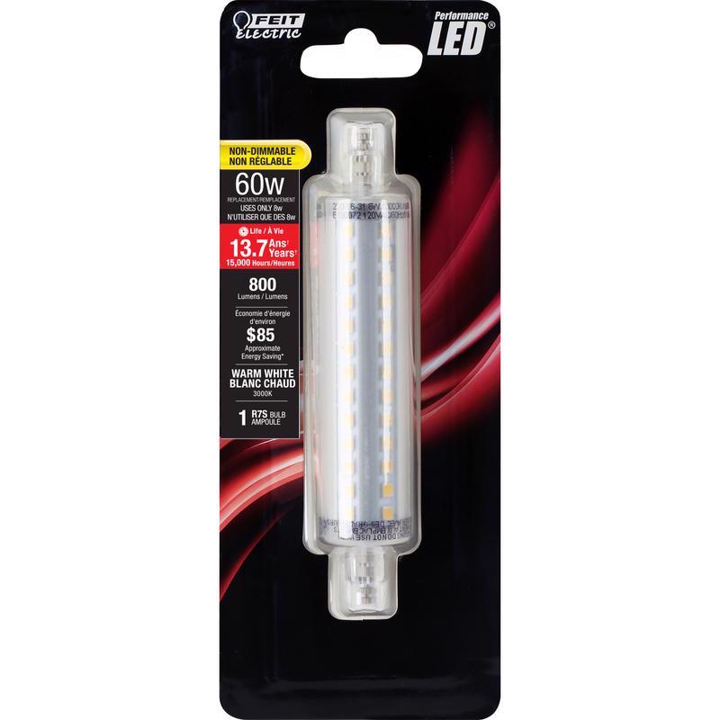 Feit R7S R7 LED Bulb Bright White 60 Watt Equivalence 1 pk