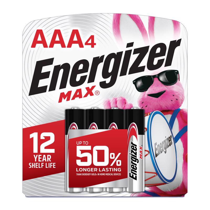 Energizer Max AAA Alkaline Batteries 4 pk Carded