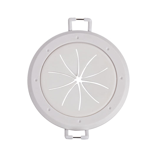 Monster Just Hook It Up White 1 gang Plastic Spring Lock Cable Pass Wall Plate 2 pk