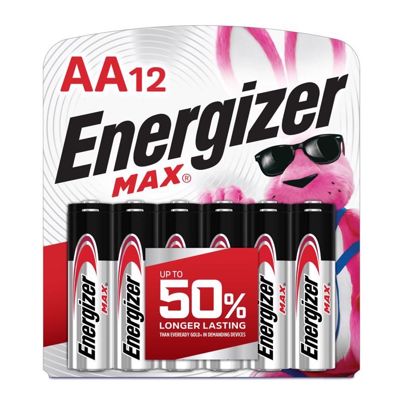 Energizer Max AA Alkaline Batteries 12 pk Carded