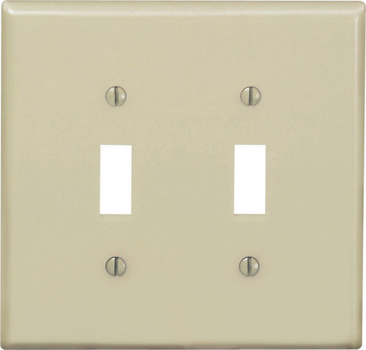 Leviton Ivory 2 gang Nylon Toggle Wall Plate 1 pk