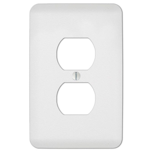 Amerelle Capri Paintable Textured White 1 gang Stamped Steel Duplex Wall Plate 1 pk