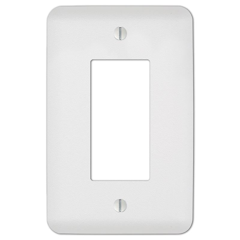 Amerelle Capri Paintable Textured White 1 gang Stamped Steel Decorator Wall Plate 1 pk
